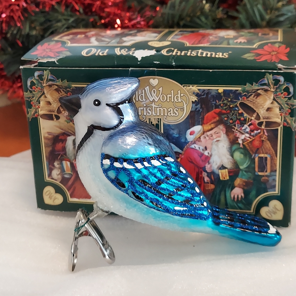 Old World Christmas Blue Jay Ornament